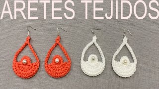 PASO A PASO PARA TEJER ARETES A CROCHET [upl. by Anuhsal]