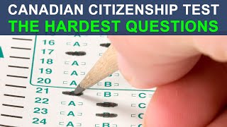 CANADIAN CITIZENSHIP TEST  THE HARDEST QUESTIONS [upl. by Ialohcin]