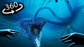 360° VR  TERRIFYING Sea Creatures  Deep Ocean Horror [upl. by Tilla]