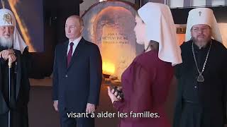 POUTINE VISITE LEGLISE ORTHODOXE DE RUSSIE [upl. by Letch]