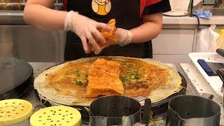 EXTRA CRISPY Jian Bing Chinese Crepe [upl. by Nason]