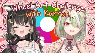 【Collab】Wheel Art Challenge with KarrotVonBun 【MyHolo TV】 [upl. by Osber]