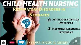 Respiratory Distress Syndrome  ARDS  Meconium Aspiration Syndrome  Neonatal Disorders  CHN [upl. by Francie]