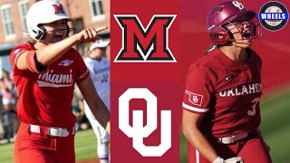 Miami OH vs 1 Oklahoma Highlights CRAZY GAME  2024 College Softball Highlights [upl. by Gilus]