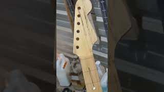 Menirukan model ibanez neck pia untuk neck pengganti leher gitar [upl. by Fradin]