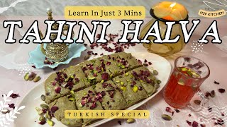 HOW TO MAKE TAHINI HALVA  TURKISH HELVA  AT HOME  QUICK RECIPE  H2FKitchen [upl. by Sucrad263]