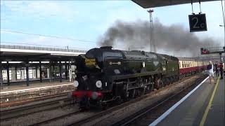 CLASS 34046 BRAUNTON amp 47593 THROUGH ASHFORD INTERNATIONAL 210924 [upl. by Gaskill]