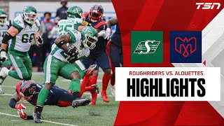 Saskatchewan Roughriders vs Montreal Alouettes  CFL HIGHLIGHTS WEEK 8 [upl. by Lleruj]