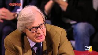 Sgarbi vs Formigli quotNeanche tu spazzi qua per terra I soldi li spendono per le intercettazioniquot [upl. by Roger]