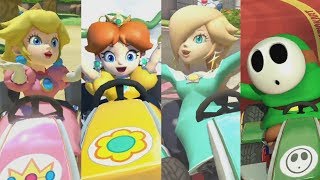 Mario Kart 8 Deluxe  All Characters Winning Animations Karts [upl. by Devehcoy]