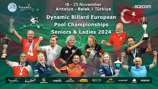 Day 4 Table 2 at the European Pool Championships Dynamic Billard Seniors amp Ladies EC 2024 [upl. by Ahsiyn934]