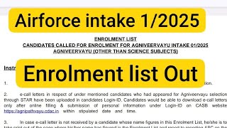 Airforce intake 12025 Enrolment List Out  Ara Wala [upl. by Annoyed389]