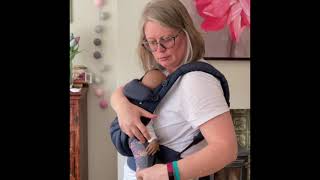 Front carry with a newborn using an Ergobaby Omni 360 Cool Air Mesh [upl. by Heiskell488]