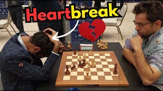 The Pain of losing a won game  Arjun Erigaisi vs Levon Aronian  World Blitz 2023 [upl. by Mosera]