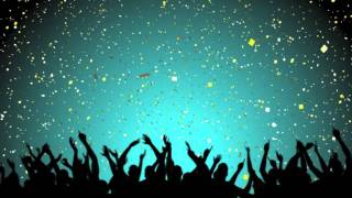 Free Video Loop of Party Crowd with White and Gold Confetti [upl. by Hpeseoj850]