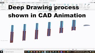 Deep Drawing process shown in CAD  Deep drawing animation [upl. by Wilterdink212]