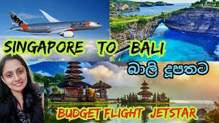 Singapore to Bali indonesia jetstar budget airlinebudget airline sinhalaSingapore to indonesia [upl. by Ellivnarg]