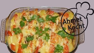 Rezept Kartoffelauflauf mit Hackfleisch  AhmetKocht  kochen  Folge 83 [upl. by Aninep942]