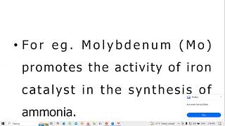 Catalytic promotor ActivatorCHEM201Photochemistry and catalysis BSc II [upl. by Ovatsug316]