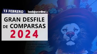 Gran Desfile de Comparsas 2024 del Carnaval de Badajoz [upl. by Geminian]