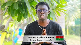 Sharda University  International Student Testimonial  Diawara Abdoul Razack  Burkina Faso [upl. by Atteroc628]