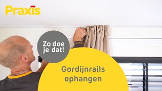 Gordijnrails ophangen  Zo bevestig je gordijnrails  Praxis [upl. by Kciredec]