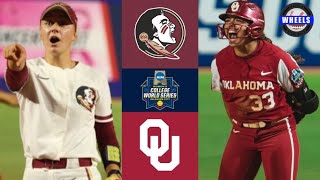 3 Florida State vs 1 Oklahoma  WCWS Finals Game 1  2023 College Softball Highlights [upl. by Araid681]