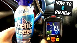 HOW TO RECHARGE CAR AIR CONDITIONER with ARCTIC FREEZE REVIEW [upl. by Signe]