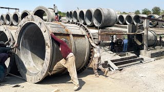 Incredible Process of Giant Concrete Super Pipes Manufacturing in Factory  Pipe Making Factory [upl. by Child]