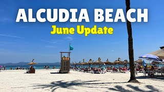 Alcudia Beach Walk MALLORCA June Update [upl. by Bj]