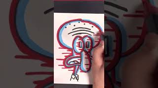 How to draw GLITCH effect with POSCA 🎨💙❤️ [upl. by Yauq]