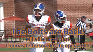 Millville 41 Thomas Jefferson PA 10  2022 Battle at the Beach  Lotzeir Brooks 183 yds 2 TDs [upl. by Atirb]