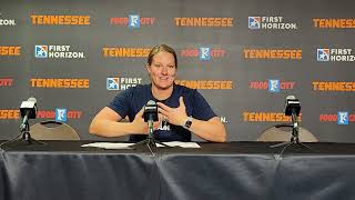 Samford Coach Carley Kuhns postgame vs Tennessee [upl. by Nagaet]