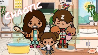 Our Chaotic Night Routine Very Chaotic Toca roleplay [upl. by Kimberly]