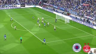 Rangers v Aberdeen  Scottish Premiership 202324  Highlights PES 21 [upl. by Ahsemat]