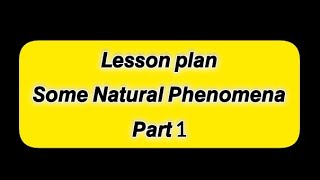 8th class science lesson plan in hindi by Khushboo classessome natural phenomena part 1 lessonplan [upl. by Manolo]