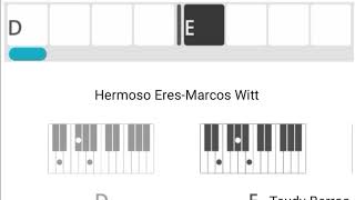 Hermoso EresMarcos WittAcordes Piano [upl. by Ruhtra]