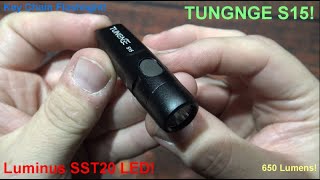 TUNGNGE S15 Key Chain Flashlight Kit Review Sporting the Luminus SST20 LED 650 Lumens [upl. by Anoved462]