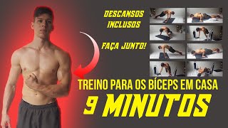 TREINO para BÍCEPS EM CASA  9 minutos  Faça Junto [upl. by Aicener]