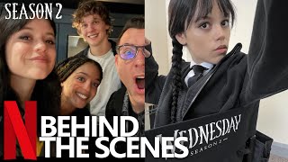 Wednesday Season 2  Jenna Ortega Behind the Scenes Cast Reveal Steve Buscemi Christopher Lloyd [upl. by Lewison]