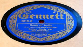 Song Of India  Nathan Glantz And His Orchestra Gennett [upl. by Asirac]