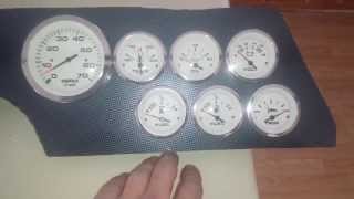 Sea Ray 270 Sundancer gauge replacement new Teleflex Lido gauges [upl. by Elleraj696]