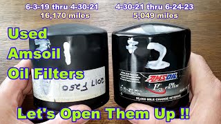 Amsoil EAO11 Oil Filter Cut Open Two Used Amsoil Oil Filters Cut Open Comparison [upl. by Ikcim]