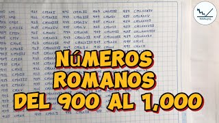 Números romanos del 900 al 1000 [upl. by Aerbas]