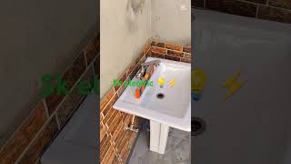 how do you install a sinkstep by stephow to fix bathroom sinkwash basin installationSK electric ⚡ [upl. by Sokram]