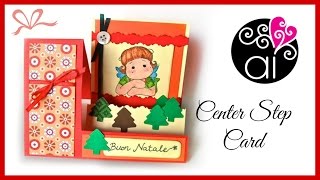 Tutorial  Scrapbooking  Side Step Card  Buon Natale  Merry Christmas Card  DIY [upl. by Vashti]