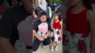 Cotton candy prank on dad 😱🤣👧🏻❤️🥰✅🌈🚀 [upl. by Sprage431]