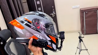 How to mount GoPro on Helmet  Axor helemat  sony mic  media mod  BT12 Bluetooth [upl. by Harlamert]