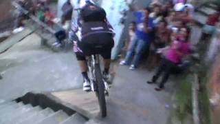 Amazing POV  downhill MTB bike race in Brazilian favela [upl. by Annav157]