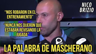 quotNOS ROBARON EN EL ENTRENAMIENTOquot  LAS DECLARACIONES DE MASCHERANO POST DERROTA EN LOS JJOO [upl. by Elkcim826]